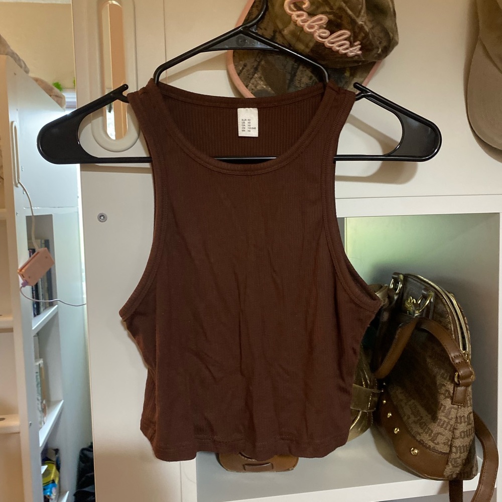 Amazon Cropped Brown Tank Top